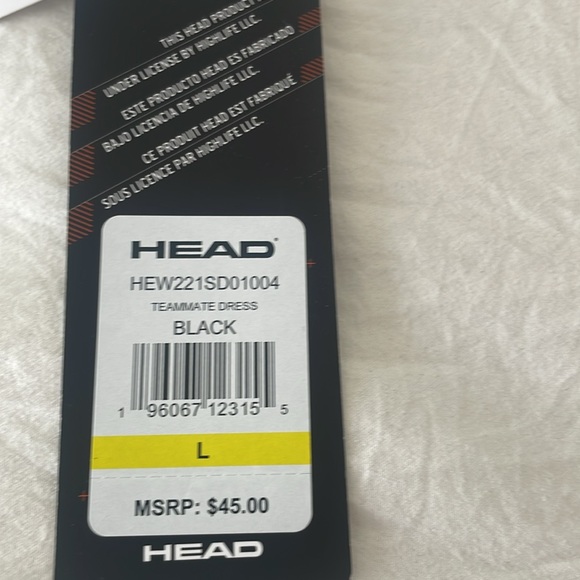 NWT HEAD BLACK TEAMMATE DRESS - Picture 8 of 8